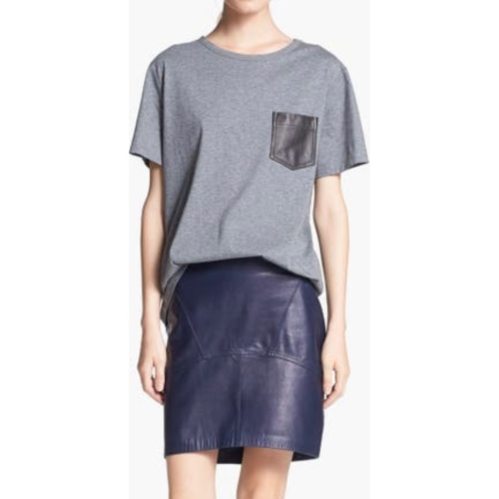 T by Alexander Wang Leather Pocket Tee